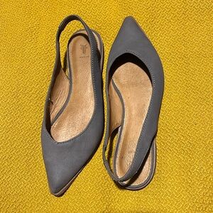 Frye Kenzie Slingback Gray Leather Size 7M